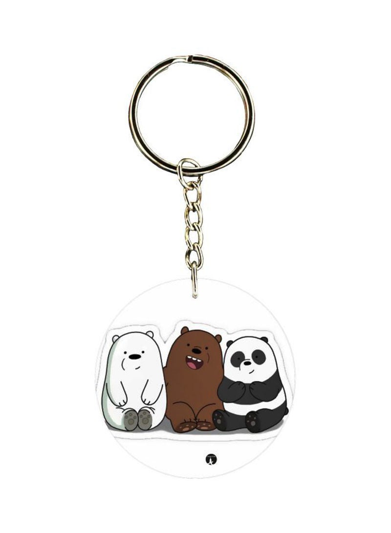 RKN Cartoon Animals Printed Double Sided Keychain