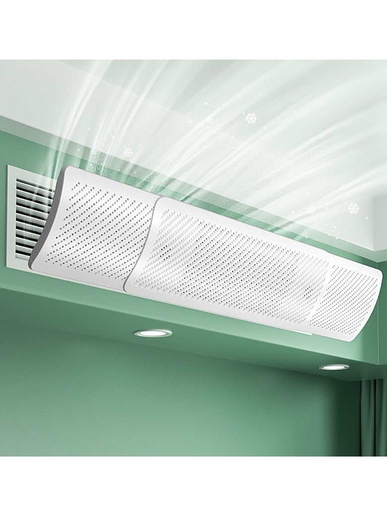 SänHahn Adjustable AC Air Deflector Suitable for Central Air Conditioner, AC Vent Deflector, Universal Deflector for Top Vents, for AC Vents Ceiling, Enhance Cooling and Heating Circulation - (83-120cm) - Image 1