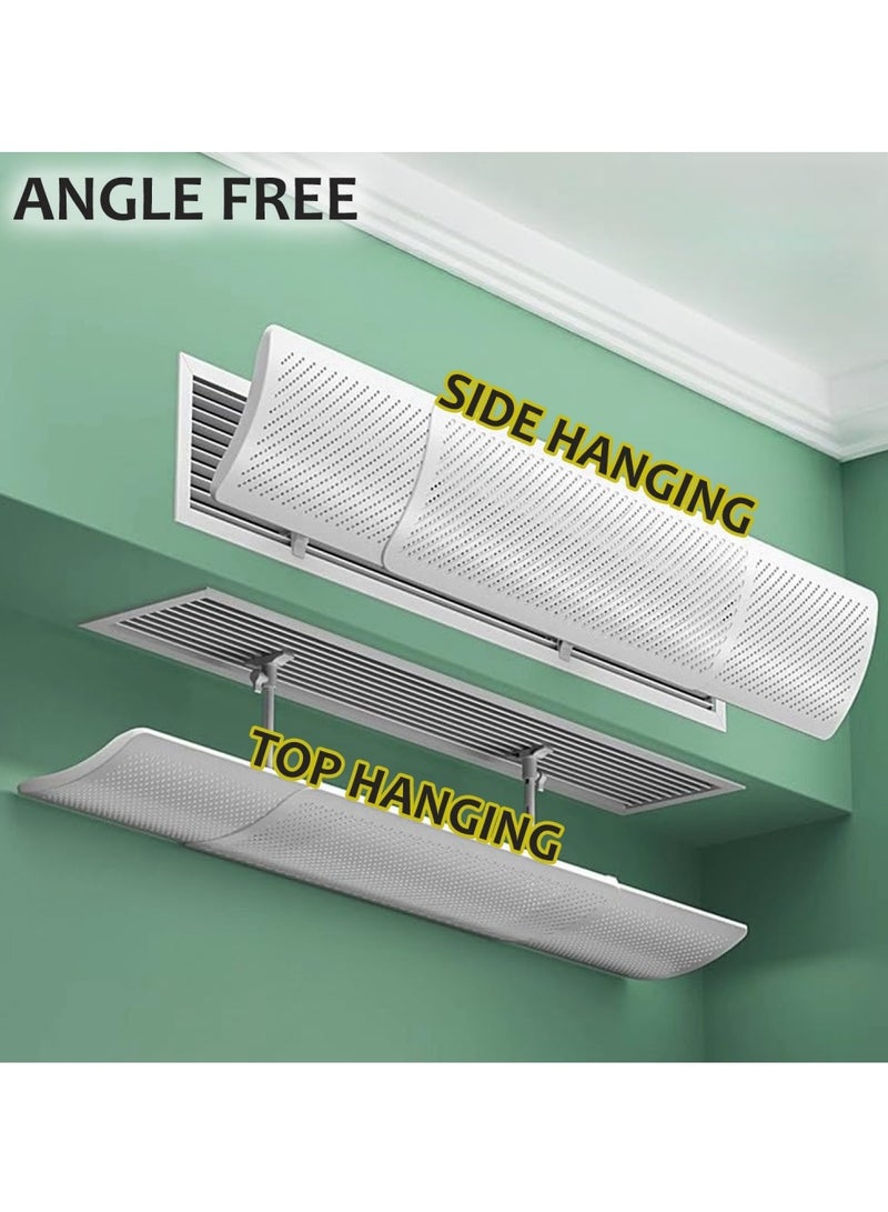 SänHahn Adjustable AC Air Deflector Suitable for Central Air Conditioner, AC Vent Deflector, Universal Deflector for Top Vents, for AC Vents Ceiling, Enhance Cooling and Heating Circulation - (83-120cm) - Image 4