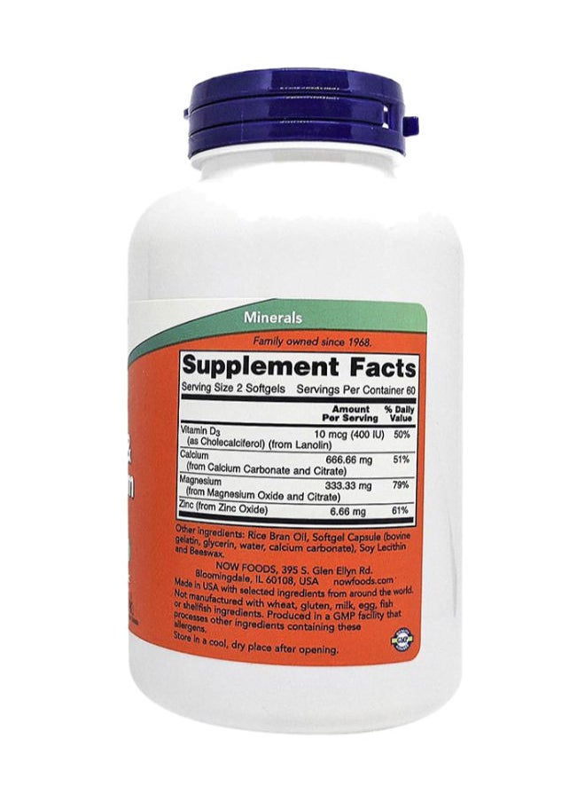 now Calcium & Magnesium Softgels 120's  - Image 2