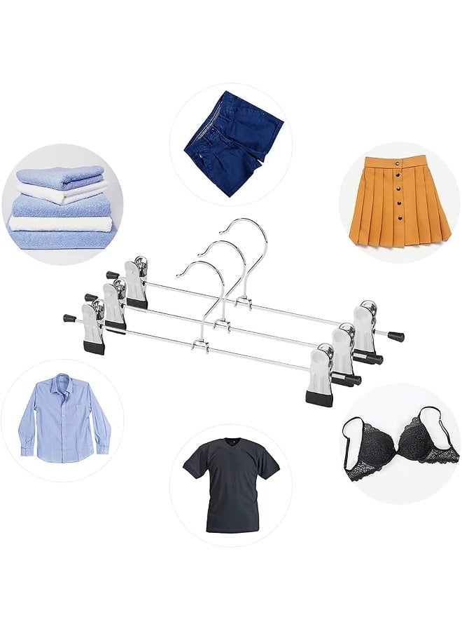 Red Dot Gift Red Dot Gift® 100-Pack Pants Hangers, 12 Inch (30cm) Trouser Hangers, Adjustable Metal Pants Hanger, Skirt Hangers with Clips Space Saving Hangers for Jeans (100)  - Image 4