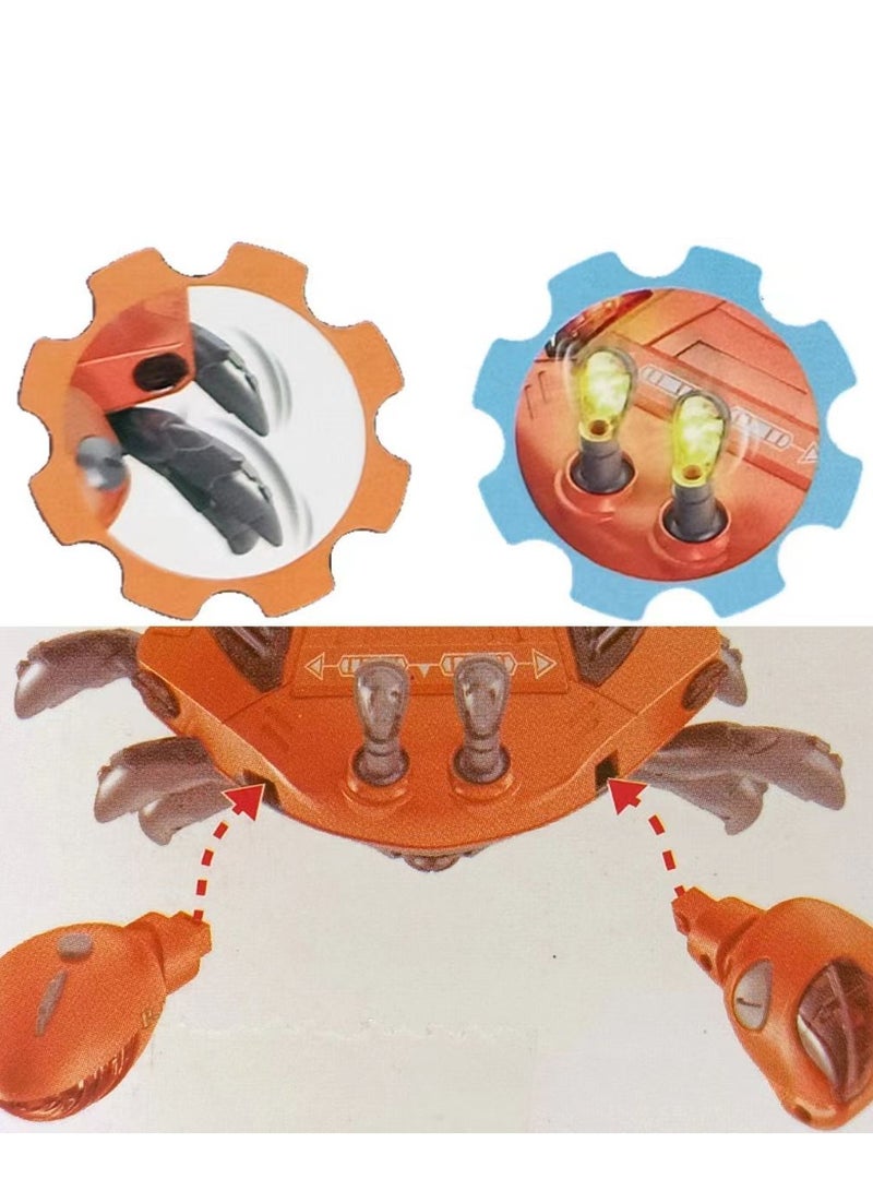 FLYHSO Orange crawling crab baby toy, equipped with music and LED lights, can automatically avoid obstacles. When the baby feels tired, the toy is a gift for learning crawling and walking - Image 3