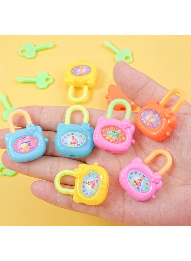 Children's Unlock Game Color Small Lock Educational Toys Kindergarten Small Gift Reward Push Activity Gift-Color:Children's Toy Lock - Image 1