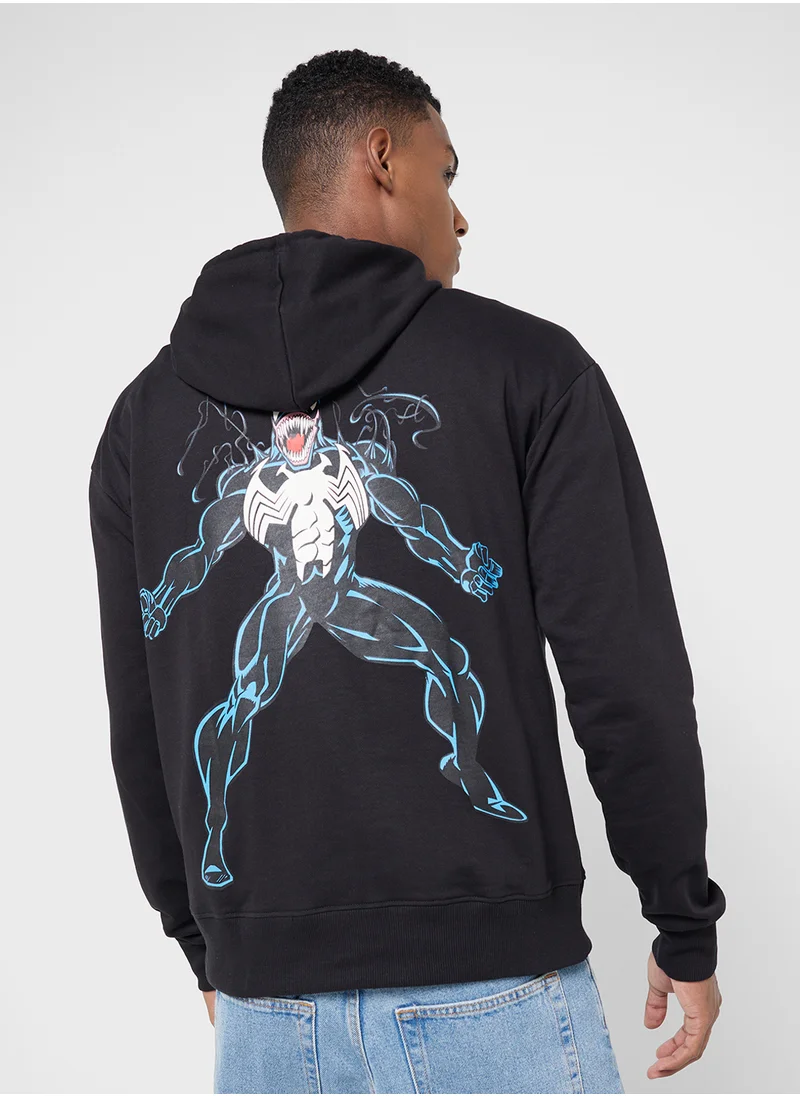 مارفل Venom Men'S Oversized Pullover Hoodie