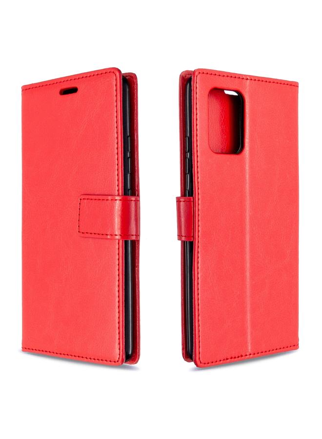 Zaboon Case For Galaxy A91 Crazy Horse Texture Horizontal Flip Leather Case with Holder & Card Slots & Wallet & Photo Frame - Image 1