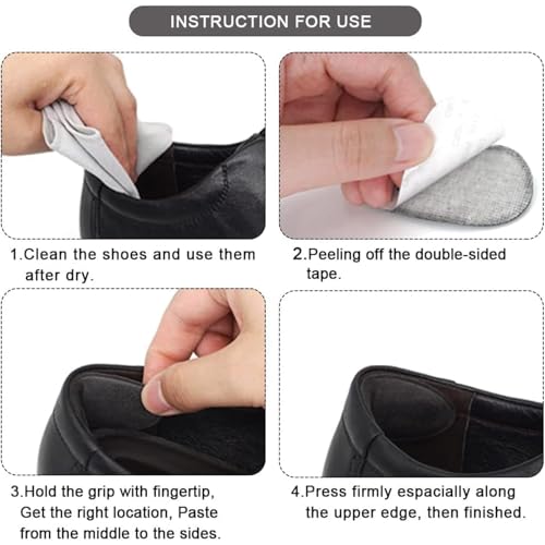 Lyrovo 12pcs Heel Grips for Men and Women, Self-Adhesive Shoe Bite Protector Insoles Foot Care Slipping, Rubbing, Blisters, Foot Pain, and Improve Shoe Fit - Image 3