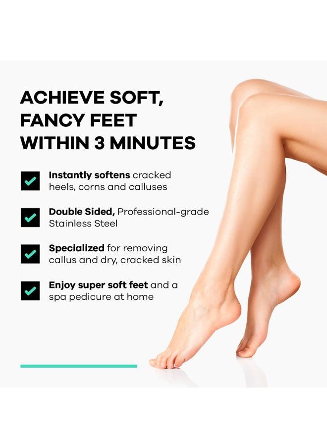 dermasuri - Callus Remover Foot Scrub - Exfoliating Feet Spray-on Formula and Reusable Deluxe Sole File - Dead Skin Remover, Callus Rasp, Scrubber, Peel & Soften Cracked Heels - Deluxe Pedicure Spa Kit - Image 1