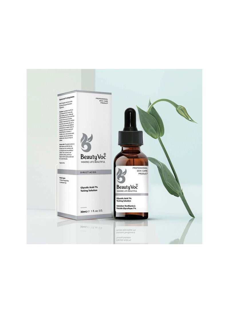 BEAUTY VOC Glycolic Acid 7% Solution Unveil Smoother, Radiant Skin with Potent Exfoliation for Youthful Glow and Texture Refinement, reduce the fine lines and wrinkles, 30ml  - Image 3