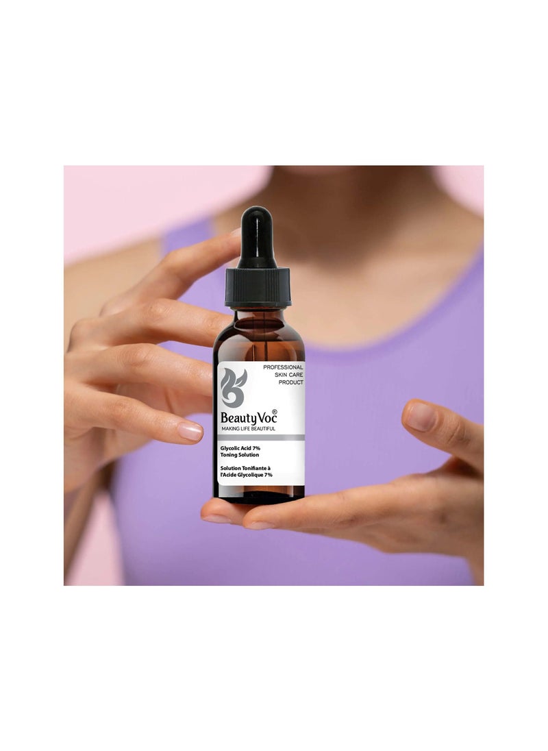 BEAUTY VOC Glycolic Acid 7% Solution Unveil Smoother, Radiant Skin with Potent Exfoliation for Youthful Glow and Texture Refinement, reduce the fine lines and wrinkles, 30ml  - Image 4