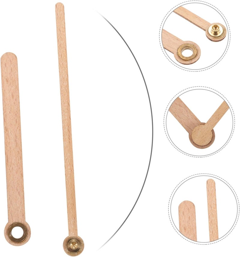 Walnut Clock Hands Replacement Kit DIY Wooden Pointer Clock Accessories Movement Parts - Image 2