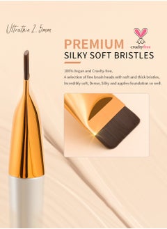 docolor Flat Foundation Brush for Liquid Makeup, Ultra Thin Liquid Foundation Brush Premium Makeup Face Brush for Blending, Cream, Thin Foundation Brush Makeup Tool Face Makeup Brush & tool  - Image 5
