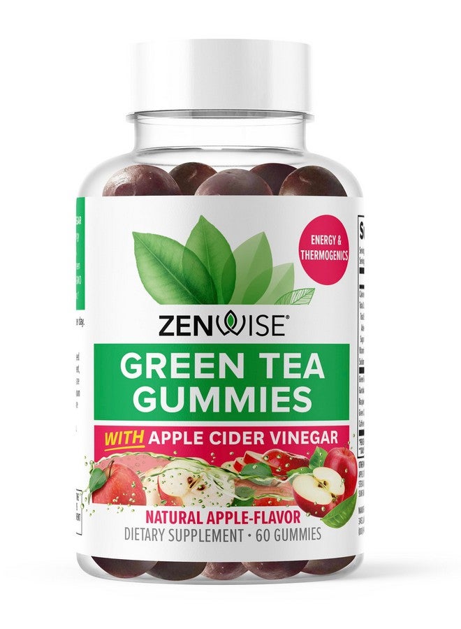 Zenwise Health Zenwise Green Tea Extract, Apple Cider Vinegar Gummies - Appetite Suppressant for Weight Management with Green Coffee Bean Extract for Metabolism - 60 Count Apple Gummies - Image 1