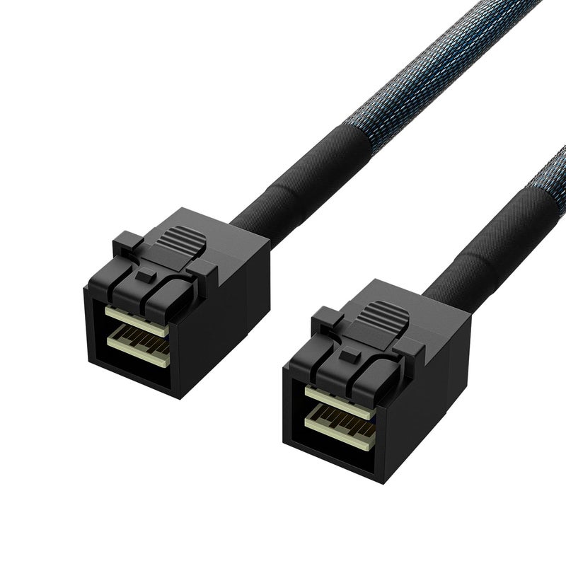 OIKWAN كابل داخلي Mini SAS إلى Mini SAS، SFF-8643 إلى SFF-8643، متوافق مع RAID أو وحدة تحكم PCI Express (1.6 قدم/0.5 متر) - Image 2