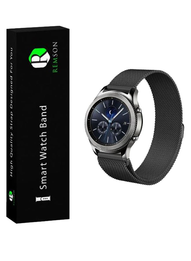 Remson Replacement Watch Band For Huawei Watch GT/Samsung Gear S3 22mm Black - Image 2