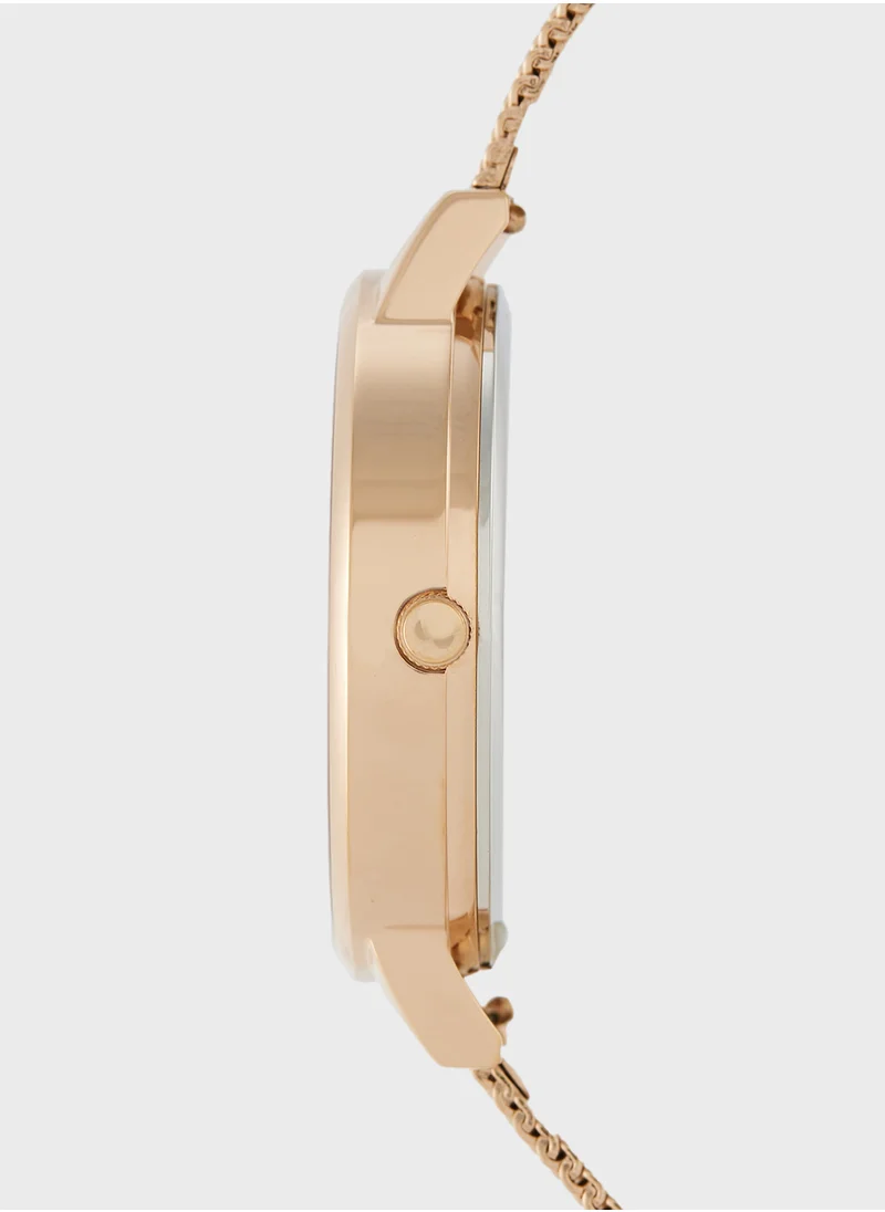 اوليفيا بورتون Rainbow Glitter Dial Analog Watch
