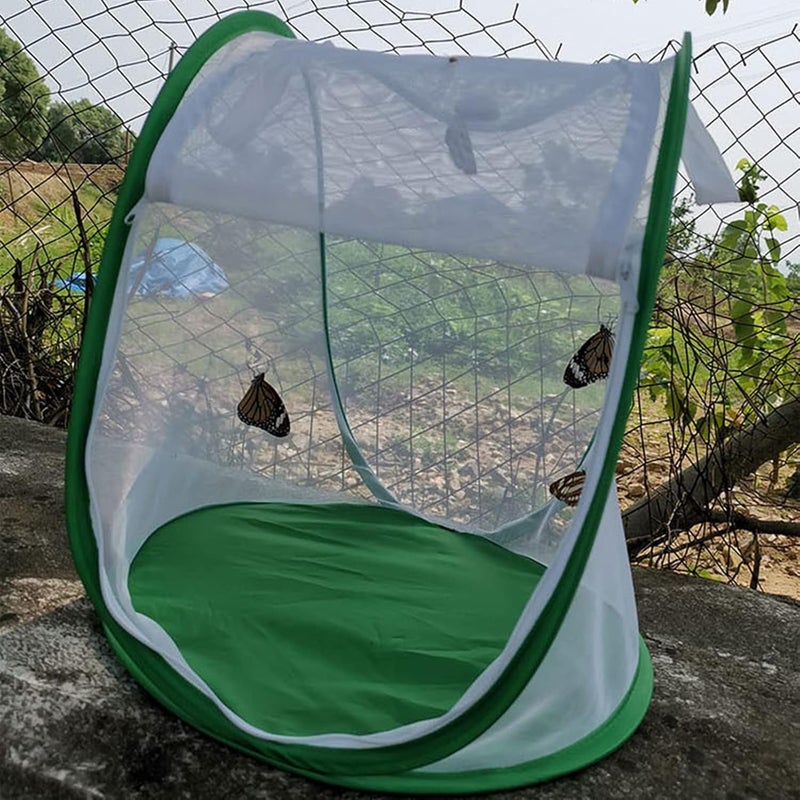 Sorandy Large Green Gogga Mesh Cage, Fine Breathable Enclosure Foldable Polyester Mesh with Zip and Carrying Handles for Butterflies Gogga Observation Feeding - Image 5