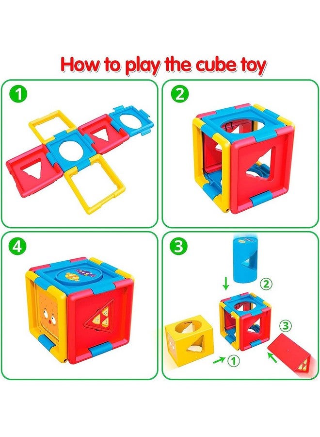 كيديتوس مكعب المنطق كيديتو للأطفال، لعبة فرز الأشكال للأطفال بعمر 24 شهرًا فما فوق، لعبة تعليمية للأنشطة للأطفال للأولاد والبنات (متعددة الألوان) - Image 3