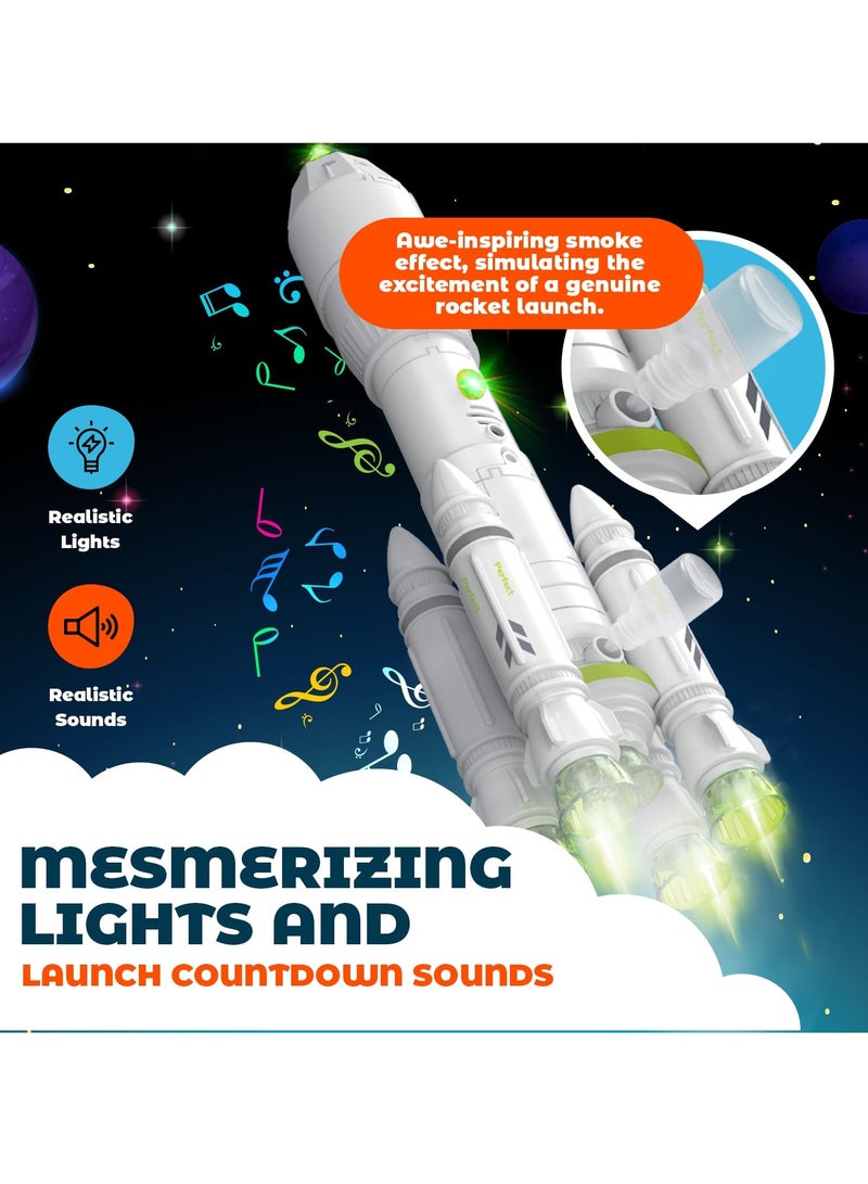 KASTWAVE Space Toys for Kids 3-8 Years Old - Space Adventure Rocket Ship Shuttle Model with Astronaut and  Effect, Lights and Sounds, Outer Space Exploration Playset, Spaceship Toy for Boys Gifts - Image 5