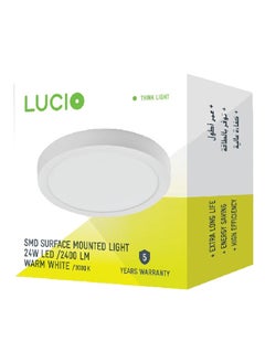 Lucio 3000K 24W Round Surface LED Panel Light Warm White 30.8 x 31.6 x 4.6 cm SM36D-24W-3000K  - Image 1