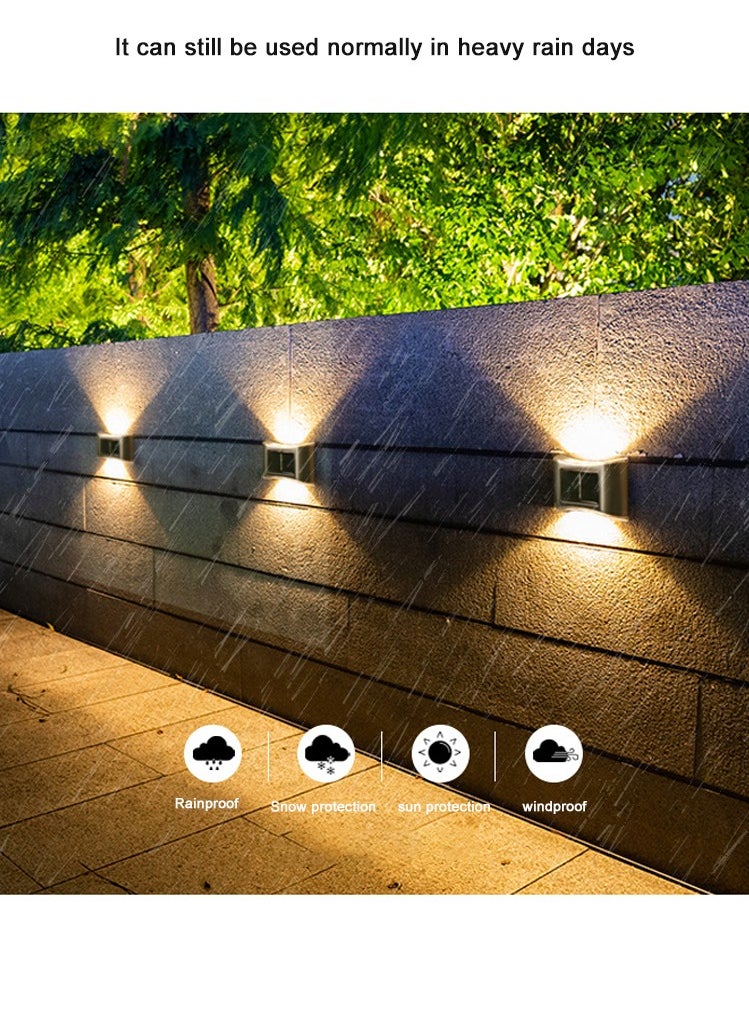 ايكوي 2 حزمة من مصابيح LED الشمسية الخارجية المقاومة للماء للحدائق في الهواء الطلق لتزيين المنزل وأضواء ليلية، مناسبة للممرات بجانب حمام السباحة والأسوار والجدران والشرفات والطوابق والسلالم وأي مواقع خارجية  - Image 3