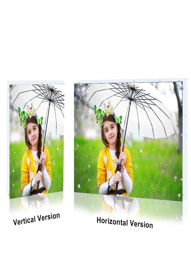 JUOIFIP Premium Acrylic Photo Frame 4x6-5 Pack Gift Box Package, Clear Free Standing Desktop Magnetic Frame Double Sided Best Gift for Family, Perfect Decorate Birthday Wedding Party - Image 3