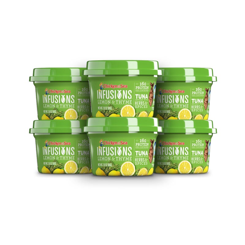 Chicken of the Sea Infusions Tuna, 2.8 Ounce Cups (Pack of 6), Wild Caught Tuna, Lemon & Thyme - Image 1