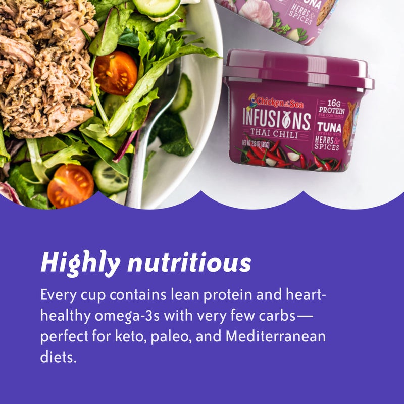 Chicken of the Sea Infusions Tuna, 2.8 Ounce Cups (Pack of 6), Wild Caught Tuna, Lemon & Thyme - Image 5