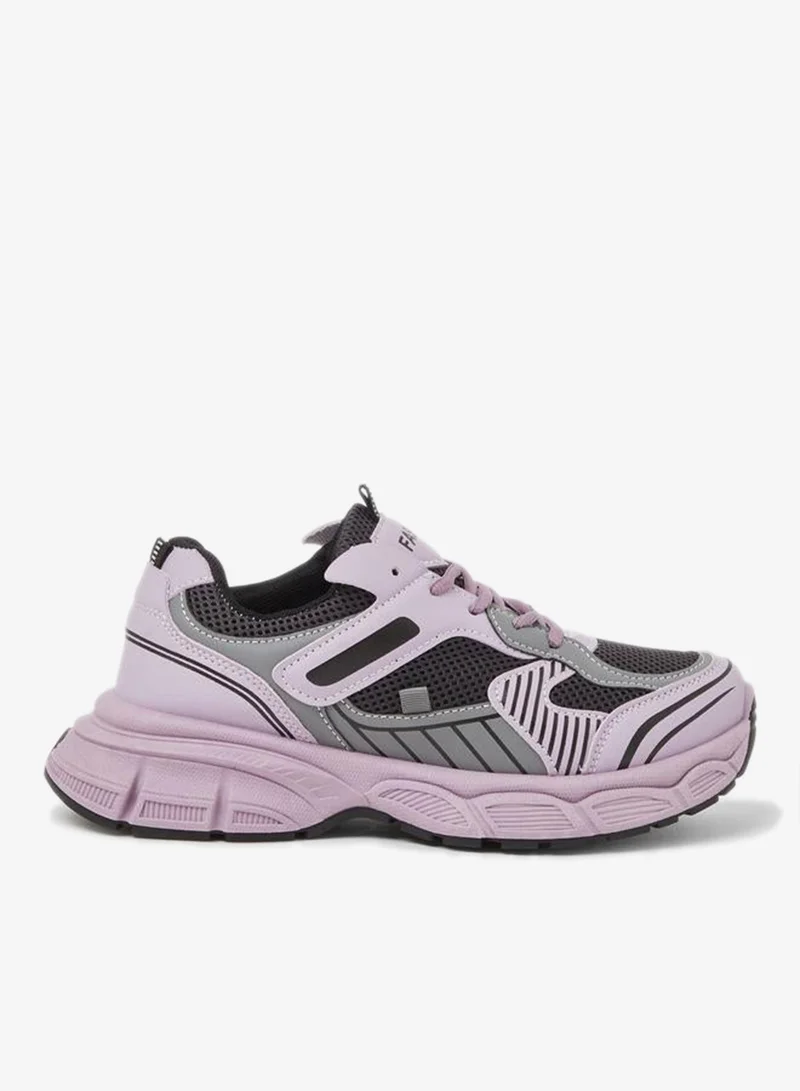 Styli Purple Chunky Sole Sports Sneakers