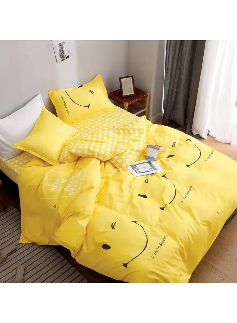 الرائد طقم ملاءة سرير بحجم كينج طقم مفروشات 6 قطع يتضمن غطاء لحاف مع إغلاق بسحاب 220x240 سم شرشف مطاطي 200x20025 سم و 4 أغطية وسائد 50x75 سم طقم ملاءات سرير سهلة العناية