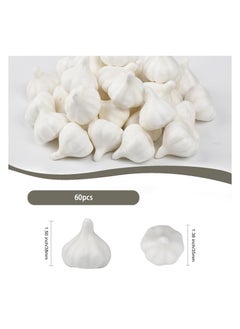 Generic 60Pcs Foam Fruit Artificial Garlic, Simulation Realistic Lifelike Models Artificial Vegetables for Party Autumn Supplies Farmhouse Restaurant Photography Props, Lightweight, Easy to Carry (White)  - Image 5