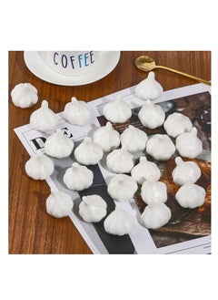 Generic 60Pcs Foam Fruit Artificial Garlic, Simulation Realistic Lifelike Models Artificial Vegetables for Party Autumn Supplies Farmhouse Restaurant Photography Props, Lightweight, Easy to Carry (White)  - Image 4