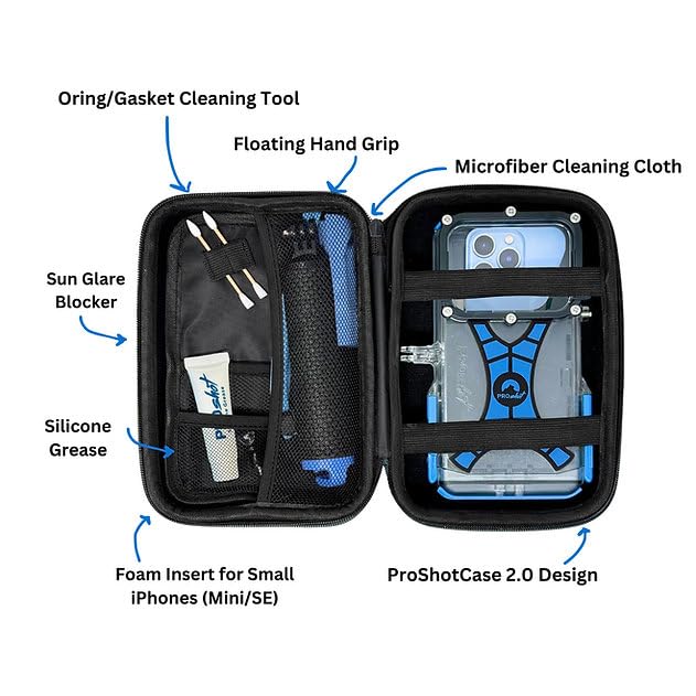 Pro Shot ProShot Dive 2.0 - Underwater housing for iPhone Rated to 130 feet. Underwater Camera housing Compatible with All iPhones Except 17 Pro Max. Waterproof case for Diving and Snorkeling. (Black/Blue) - Image 4