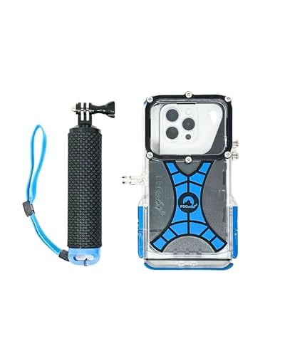 Pro Shot ProShot Dive 2.0 - Underwater housing for iPhone Rated to 130 feet. Underwater Camera housing Compatible with All iPhones Except 17 Pro Max. Waterproof case for Diving and Snorkeling. (Black/Blue) - Image 2