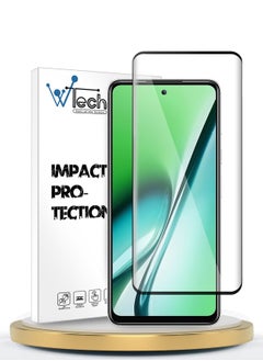 Wtech Itel RS4 4G 2024 Premium E2E Full Glue Full Cover Tempered Glass Screen Protector (MSGECN) - Clear/Black  - Image 1