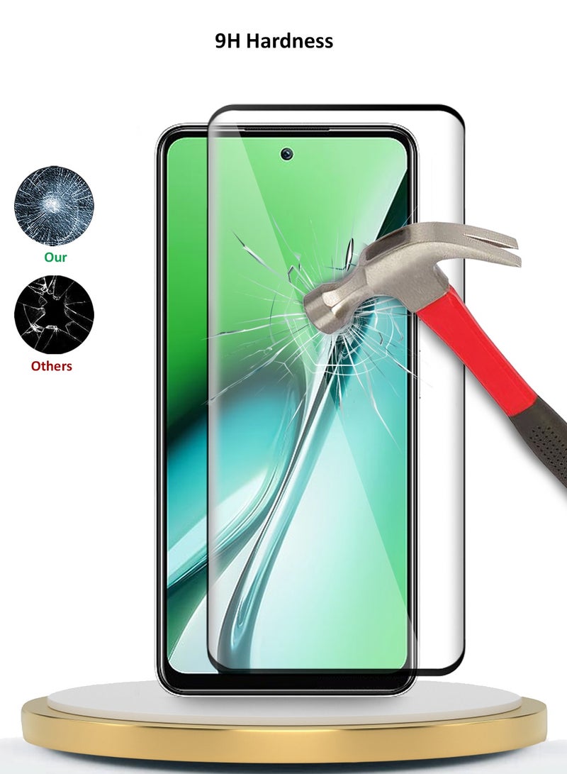 Wtech Itel RS4 4G 2024 Premium E2E Full Glue Full Cover Tempered Glass Screen Protector (MSGECN) - Clear/Black - Image 3