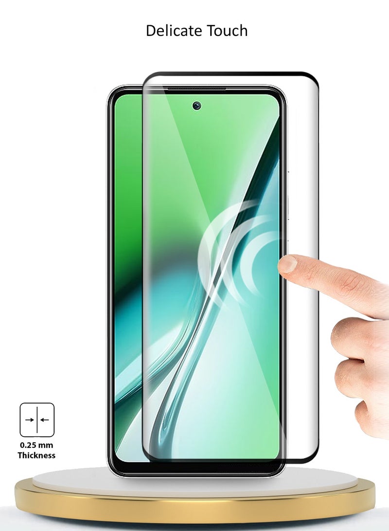 Wtech Itel RS4 4G 2024 Premium E2E Full Glue Full Cover Tempered Glass Screen Protector (MSGECN) - Clear/Black - Image 4