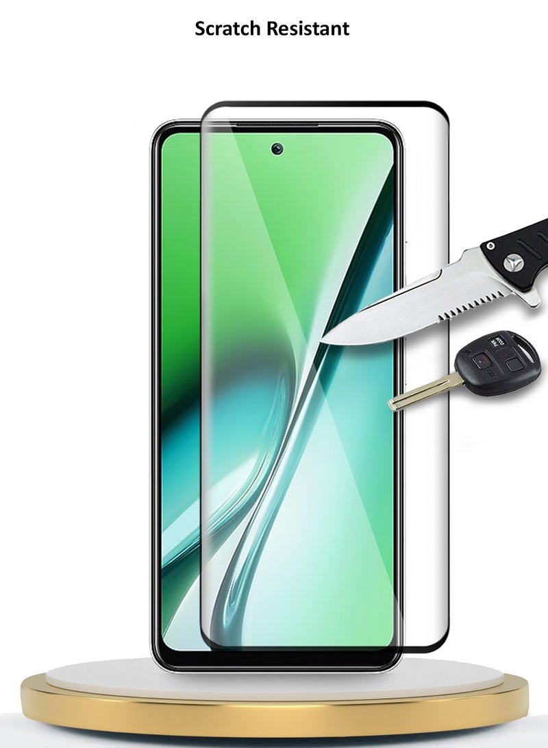 Wtech Itel RS4 4G 2024 Premium E2E Full Glue Full Cover Tempered Glass Screen Protector (MSGECN) - Clear/Black - Image 5