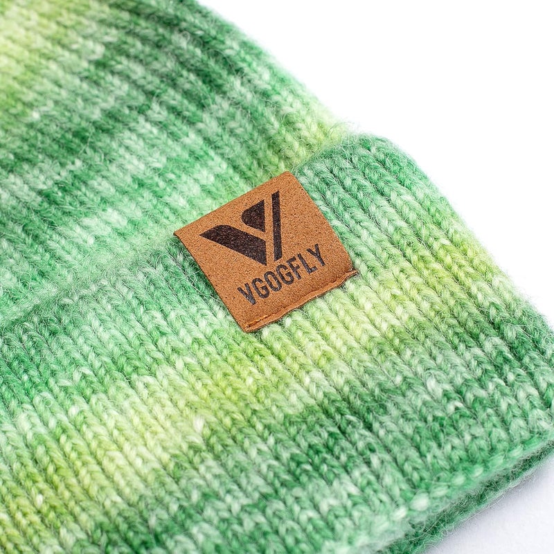 Vgogfly Beanie Men Slouchy Knit Skull Cap Warm Stocking Hats Guys Women Striped Winter Beanie Hat Cuffed Plain Hat - Image 3