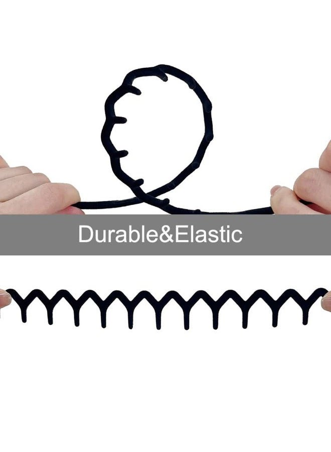 LAPOHI 10 PCS Non Slip Fashion Effortless Plastic Headbands with Teeth Comb Skinny Hair Bands for Women Men Teen Girls, Comb Teeth Morandi - Image 4