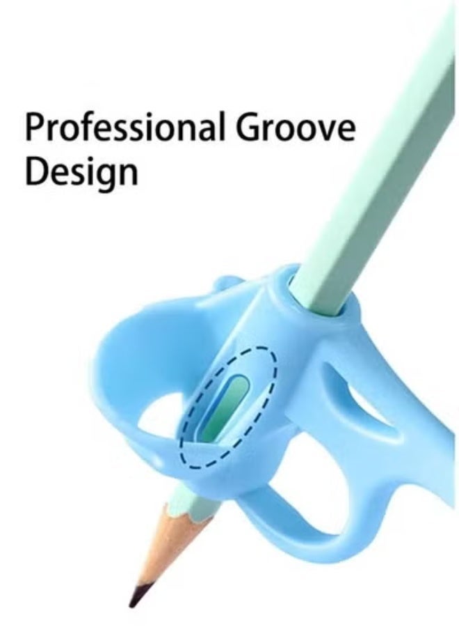 مقبض قلم من السيليكون مكون من قطعتين، أداة تصحيح الكتابة اليدوية للأطفال لرياض الأطفال والتعليم المنزلي والفصول الدراسية - Image 2