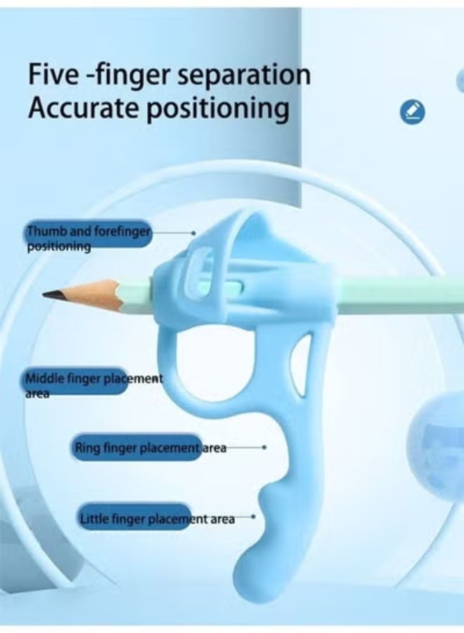 مقبض قلم من السيليكون مكون من قطعتين، أداة تصحيح الكتابة اليدوية للأطفال لرياض الأطفال والتعليم المنزلي والفصول الدراسية - Image 5