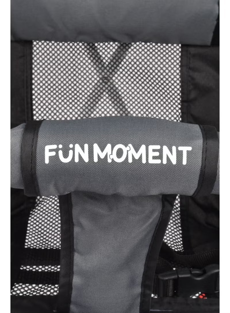 FUN MOMENT Lightweight travel trolley with foldable canopy - Image 4