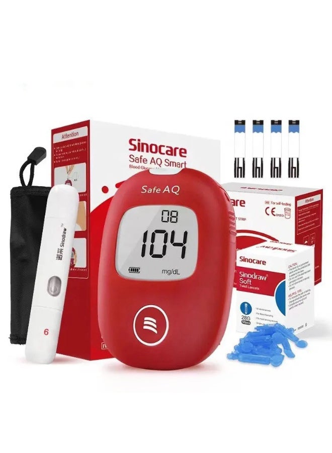 SINOCARE Portable Electric Digital with Blood Sugar test Strip, Home Use Blood Sugar Tester Machine with Lucose Monitoring - Image 1