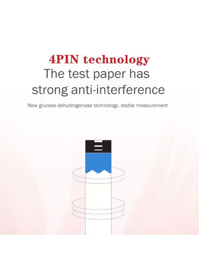 SINOCARE Portable Electric Digital with Blood Sugar test Strip, Home Use Blood Sugar Tester Machine with Lucose Monitoring - Image 3