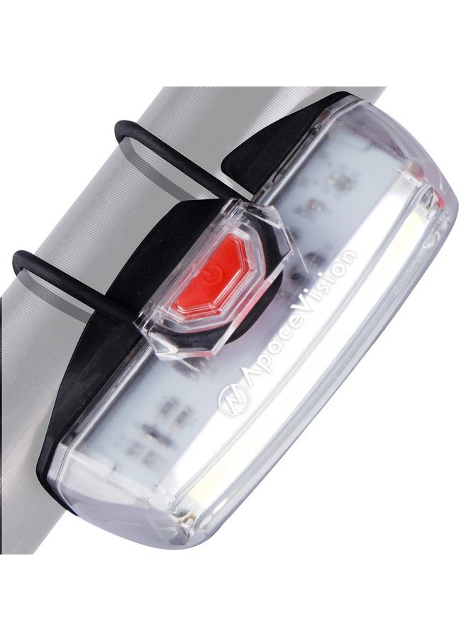 Apace Vision Bike Front Safety Light Usb Rechargeable By Apace Powerful Led Bicycle Headlight To Be Seen W;Bright 200 Lumens Output For Optimum Cycling Visibility  - Image 1