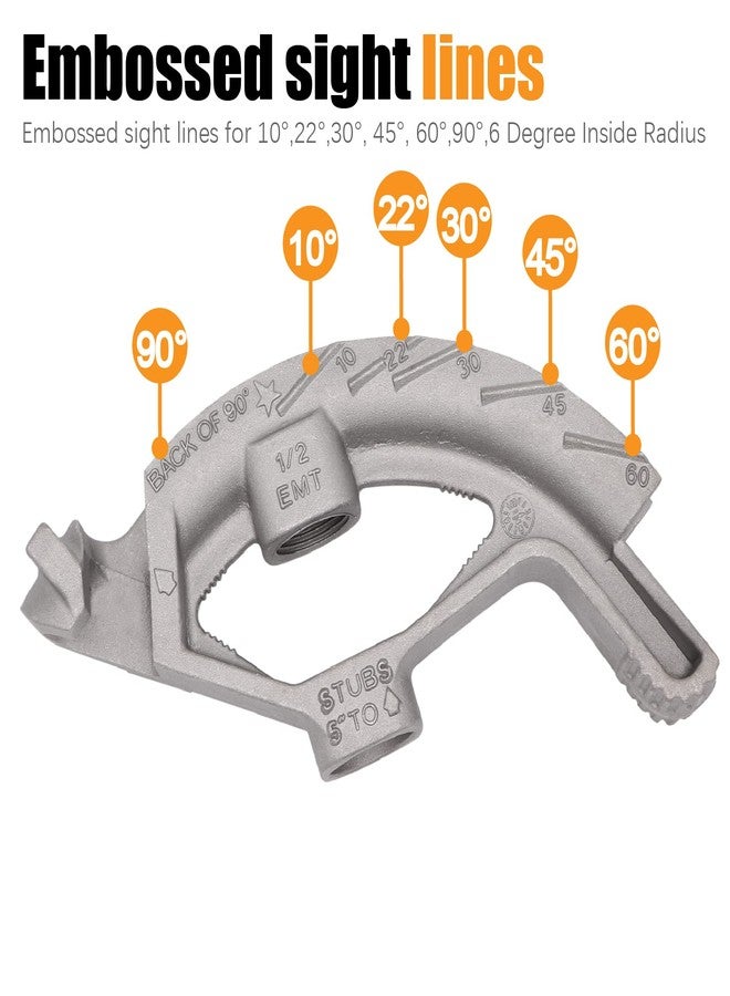 Fuzbaxy 1/2-inch EMT Conduit Pipe,Conduit Hand Bender Tool for 1/2 in. EMT Pipes,Bender Head Aluminum - Image 3