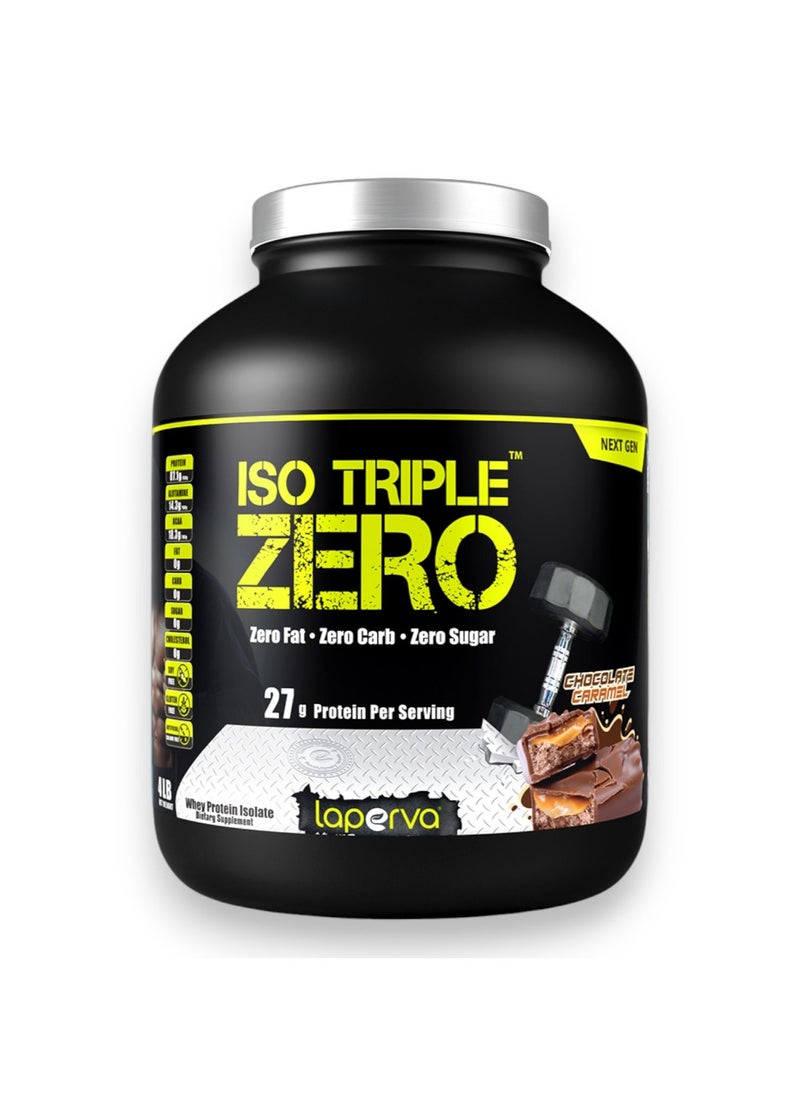 Laperva Iso Triple Zero Whey Protein Isolate, Chocolate Caramel Flavour, 4Lb 