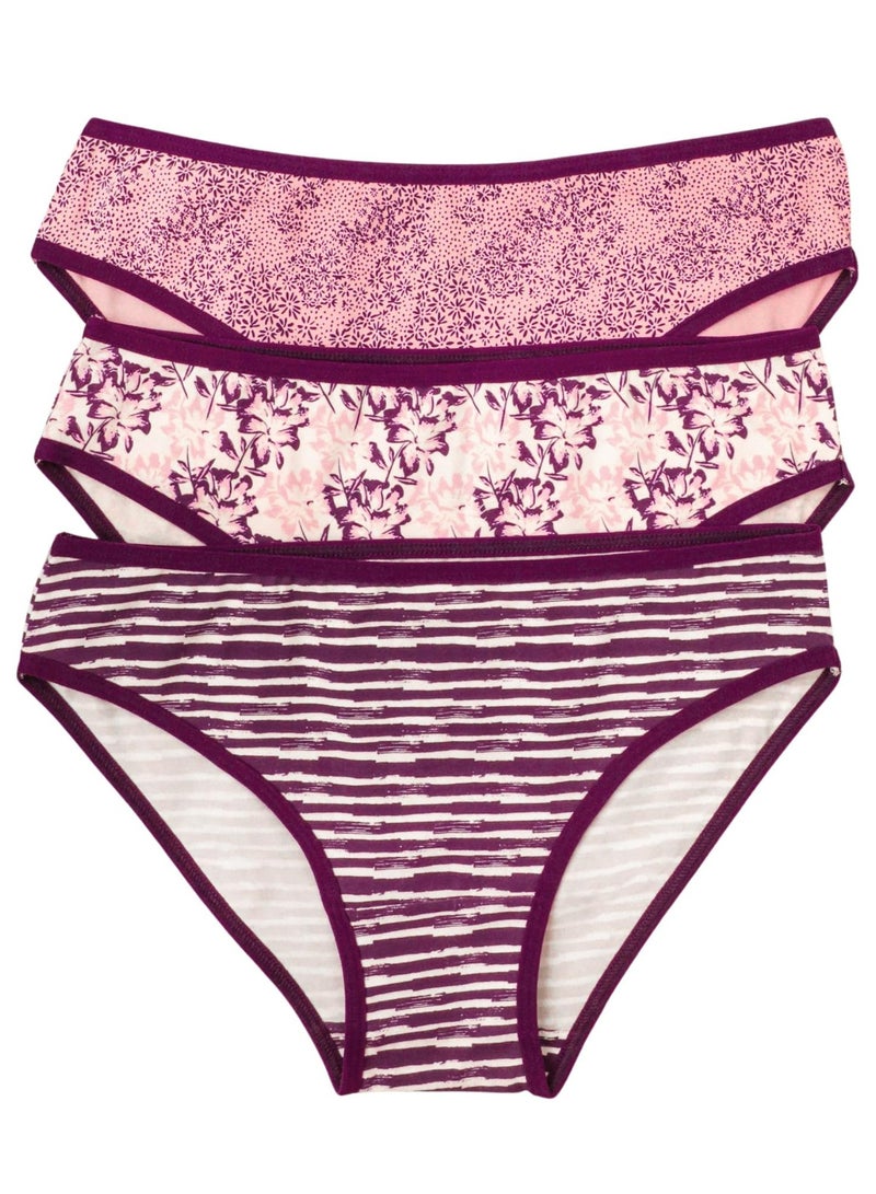 سكول باك يحتوي علي 3 قطع بكيني بانتي اندروير قطن مطبوع حريمي - Image 1