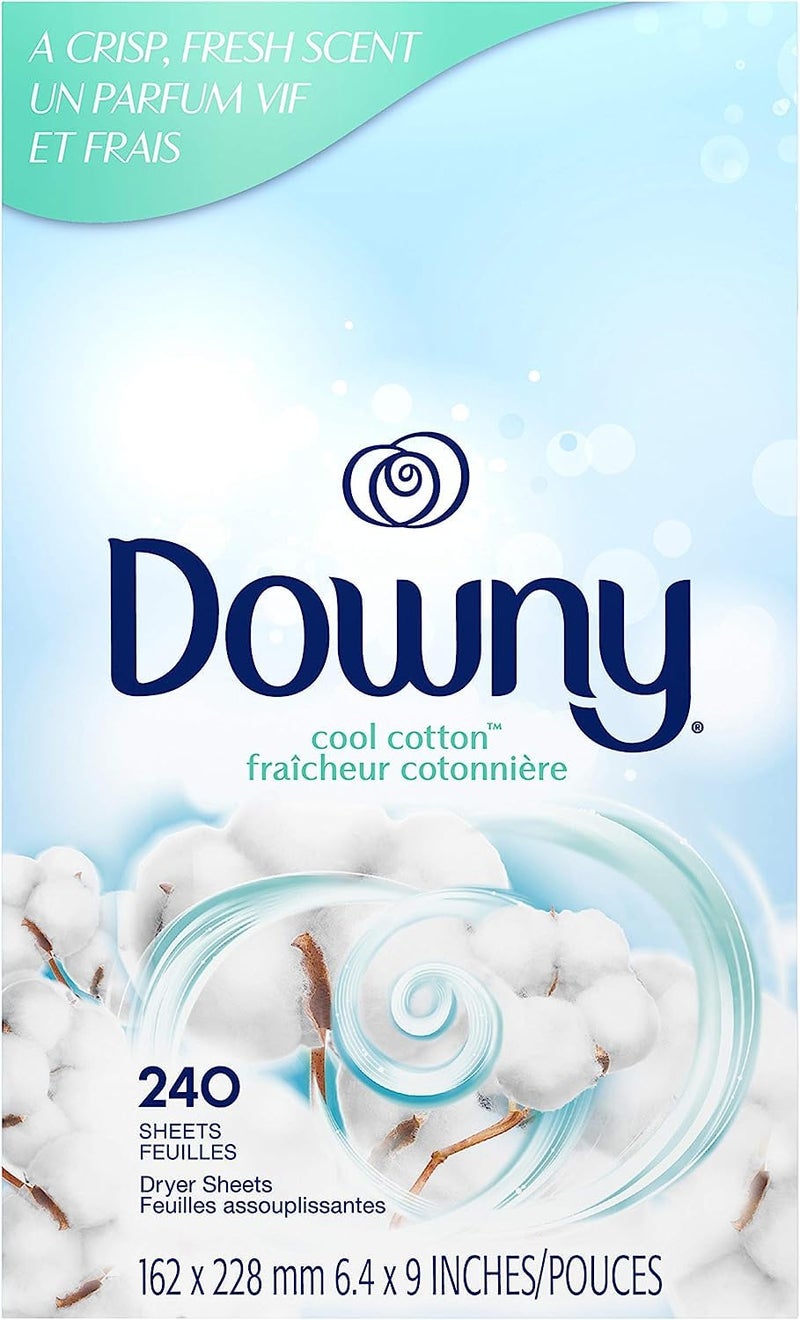 Downy Downy Dryer Sheets Laundry Fabric Softener, Cool Cotton, 240 Count - Image 2