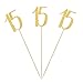 MAGJUCHE Gold Glitter 15th Birthday Centerpiece Sticks 12Pack Number 15 Table Topper Anniversary Party Decorations - Image 3